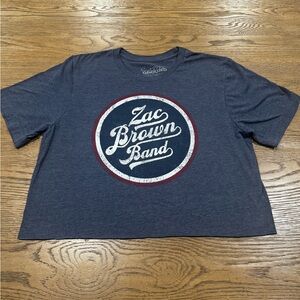 Zac Brown Band Cropped Top Tour Welcome Home Tee (Medium)